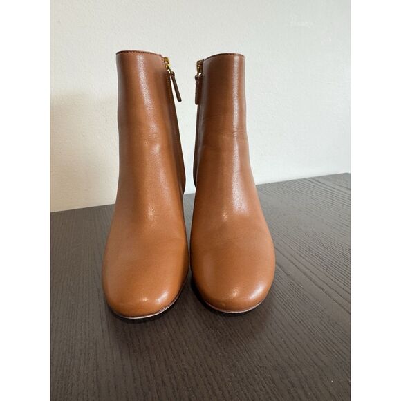 Tory Burch Brooke Stamped Heel Leather Ankle Boots 8 Women’s Booties $438 - Picture 4 of 7